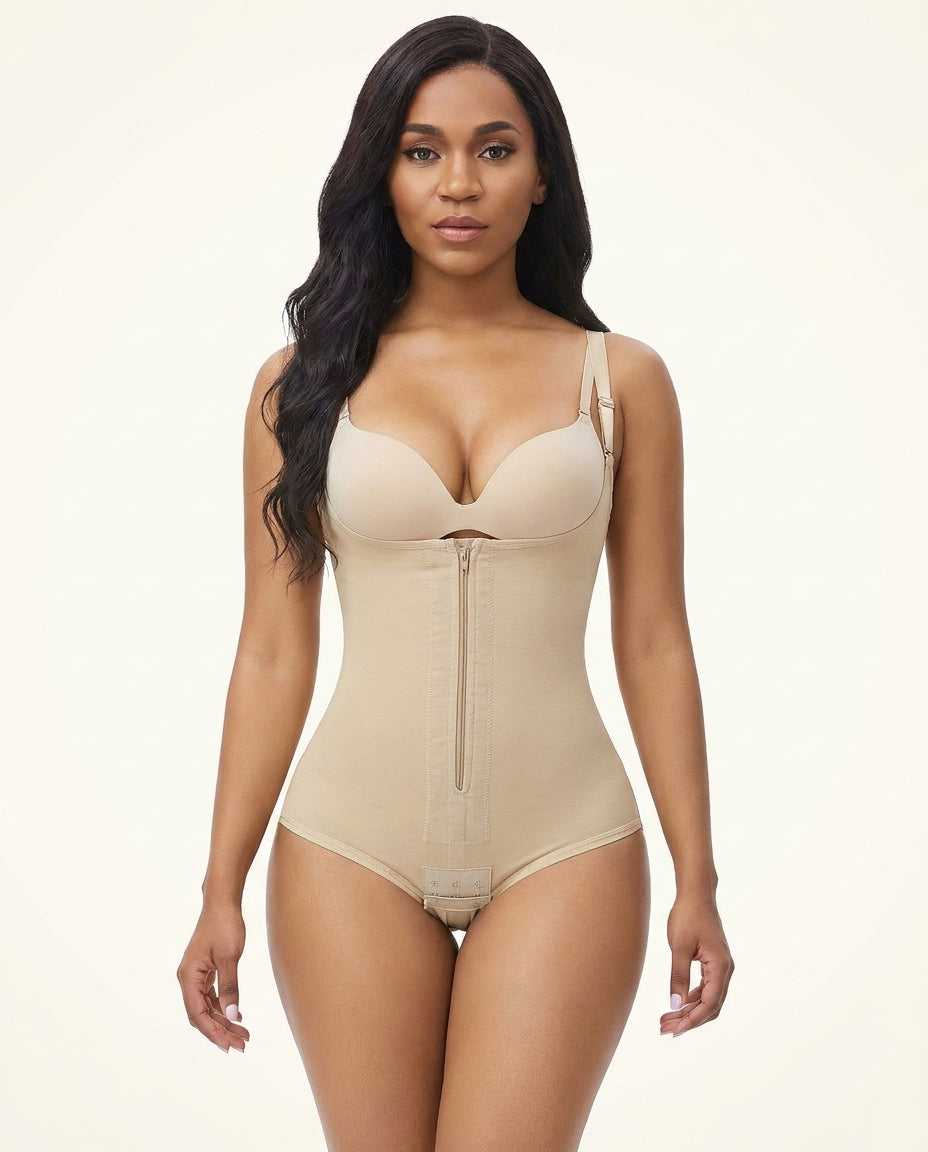 Faja Seductora Reductora Zipper beige
